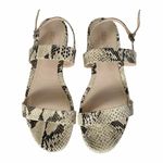 Schutz NEW Sally Leather Embossed Snake Print Flatform Platform Sandals Size 7 Photo 6