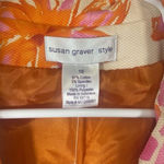Susan Graver NWT ‎ Pink Orange Floral Cotton Blazer Lined size 16 Blazer Chic Photo 5
