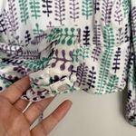 India Collection Emerson Fry Longsleeve Front Tie Ruffle Top Womens Small White Photo 2