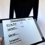 Good American v-neck long sleeved black bodysuit lace neckline women's size L Photo 5