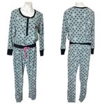 Disney Minnie Mouse Blue One Piece Pajamas Lounge Jogger Hem Cinch Waist Size XL Photo 7