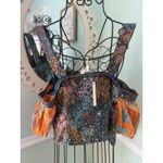 Anthropologie  M Love The Label Patchwork Cropped Tank Off Shoulder Top coquette Photo 9