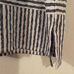 Alfred Dunner  Classics Stripe Texture Knit Top With Necklace Navy/White Size L Photo 7