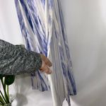 Lemon Tart NWT  Blue & White Off Shoulder Stretchy Maxi Casual Vacation Dress S Photo 6