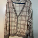 LuLaRoe ‎ women’s Cheryl button cardigan size 3XL Grey brown lightweight stretch Photo 0