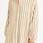 Abercrombie & Fitch  Striped Button Down Shirt Oversized Casual Top Size XS Photo 0