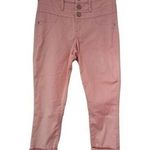 No Boundaries  Womens High waisted Mid rise‎ Button Front Ankle Jeans Pink Size 7 Photo 0