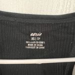 Aerie  Women's Size XS Black Ribbed Henley Tank Top Sleeveless Casual‎ NWT Photo 2