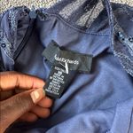 R & M Richards  Blue Maxi Lace Sequin Dress SIZE 16 Photo 6