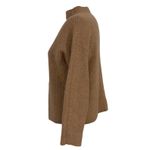 Rachel Zoe  Mock Neck Ribbed Merino Wool Blend Sweater Camel Tan Women's M Photo 1