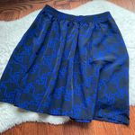 Merona ⭐️  Blue & Black Patterned Print Full Skirt XS Photo 0