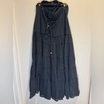Free People  Somewhere Sunny‎ Halter Drop Waist Midi dress Black Size M Photo 6