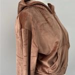SKIMS  Sienna Brown Cropped Velour Hoodie Sz 2XL NWOT Activewear Photo 5