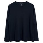 American Eagle  Outfitters Navy Blue Waffle Knit Long Sleeve Top Women's S Photo 0