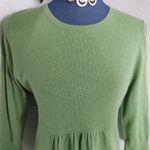 L.L.Bean Green Angora Blend Peplum Sweater Photo 1