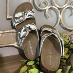 Madden Girl  Sandals Snake Skin Look Slides Womens 6 New in Box White Brown Photo 7