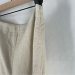 Faeriesty‎ Wide Leg High Rise Beige Linen Blend Side Zip Pants Size 2X Tan Photo 6