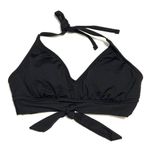Kona Sol Tie Front Halter Bralette Bikini Top Black NWOT S Photo 1