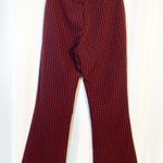 Alembika Dynamite Days Dynamo Flare Leg Cropped Pants Brick Red Black Polka Dot Size 8 Photo 3