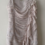 Ark & Co. Ruffle Mini Dress Layered Sz S Spaghetti Strap pleated Prom Date Night Photo 0