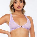 NWT Savage x Fenty Lavender Flocked Logo Bralette Small Purple Photo 0