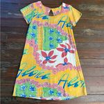 Jams World Hula Moon Colorful Hawaiian Floral Print Mini Dress ~ Size XS 💚🍄 Photo 4