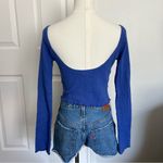 Free People  scoop back long sleeve electric blue shirt Photo 1