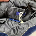 Hat Attack Faux Fur Clutch Blue Black New Photo 5