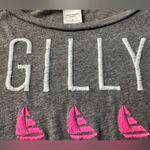 Gilly Hicks Sailboats Sail Team 3/4 Sleeve Top in Gray/White/Pink - Size Medium Photo 6
