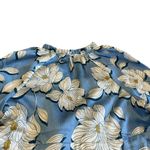 Draper James Kellie Babydoll Dress Blue Magnolia Print Satin Puff Sleeves Small Photo 9