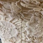 Windsor Cream Boho Crochet Long Bell Sleeve Mini Dress Photo 1