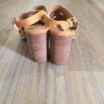 Madewell The Cindy Sandal 8.5 Stacked Heel Brown Leather Women's Chunky Boho Photo 5