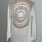 Boston Proper Boho  White Long Open Knit Duster Photo 3