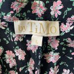 byTiMo Floral Summer Button Down Mini Dress Size L Black Size L Photo 2