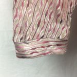Karina Grimaldi  Pink & Tan Striped Shiny Top M Photo 7