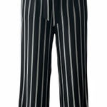 New Look Black and White Striped Wide Leg Pants Photo 0