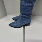 Womens Over The Knee Boots Size 9.5 Blue Denim Western Coastal Cowgirl Modatope Photo 5