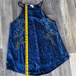Charming Charlie C Brand Royal Blue Velvet Top Photo 6