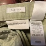 Liz Claiborne NWOT  Sage Green Tabitha Linen Cotton Blend Trousers Sz 12 Photo 3