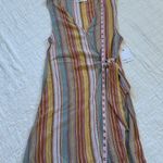 O'Neill Maizie Short Wrap Dress Stripe NWT NEW Small Photo 6