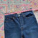 Levi's Levi’s Wedgie Straight Leg Dark Wash Button Fly Cotton High Rise Jeans 29 X 26 Photo 5