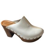 Seychelles  8 Women's Go All Out Clog, Ivory/White Block Heel Platform Stubbed Photo 1