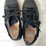 Pinko Francese Platform Sneaker Black Leather Women's Sz 37 635 Photo 9