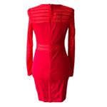 Bebe  Cherry Red Solid and Sheer Bandage Dress Women's Size S New With Tags! Sexy Photo 2