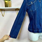 FOR JOSEPH Blue Denim Collard Jean Jacket, Size Petite Medium Photo 2