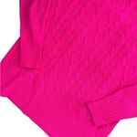 Charter Club Cashmere Very Pink Cable Knit Turtleneck M 100% Cashmere Cozy Soft Photo 2
