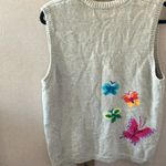 Marisa Christina Multicolor Butterfly Knit Vest medium Photo 3