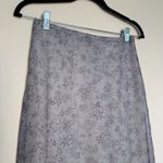 Gap Vintage 90s Blue Sheer Floral Long Skirt  Photo 4