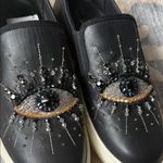 Kurt Geiger  Black Embellished Eye Sneakers Photo 2