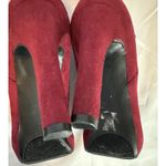 Impo  Booties Red Faux Suede Tootie Heels Buckle Ankle Boots Shoes Size 10M Photo 10